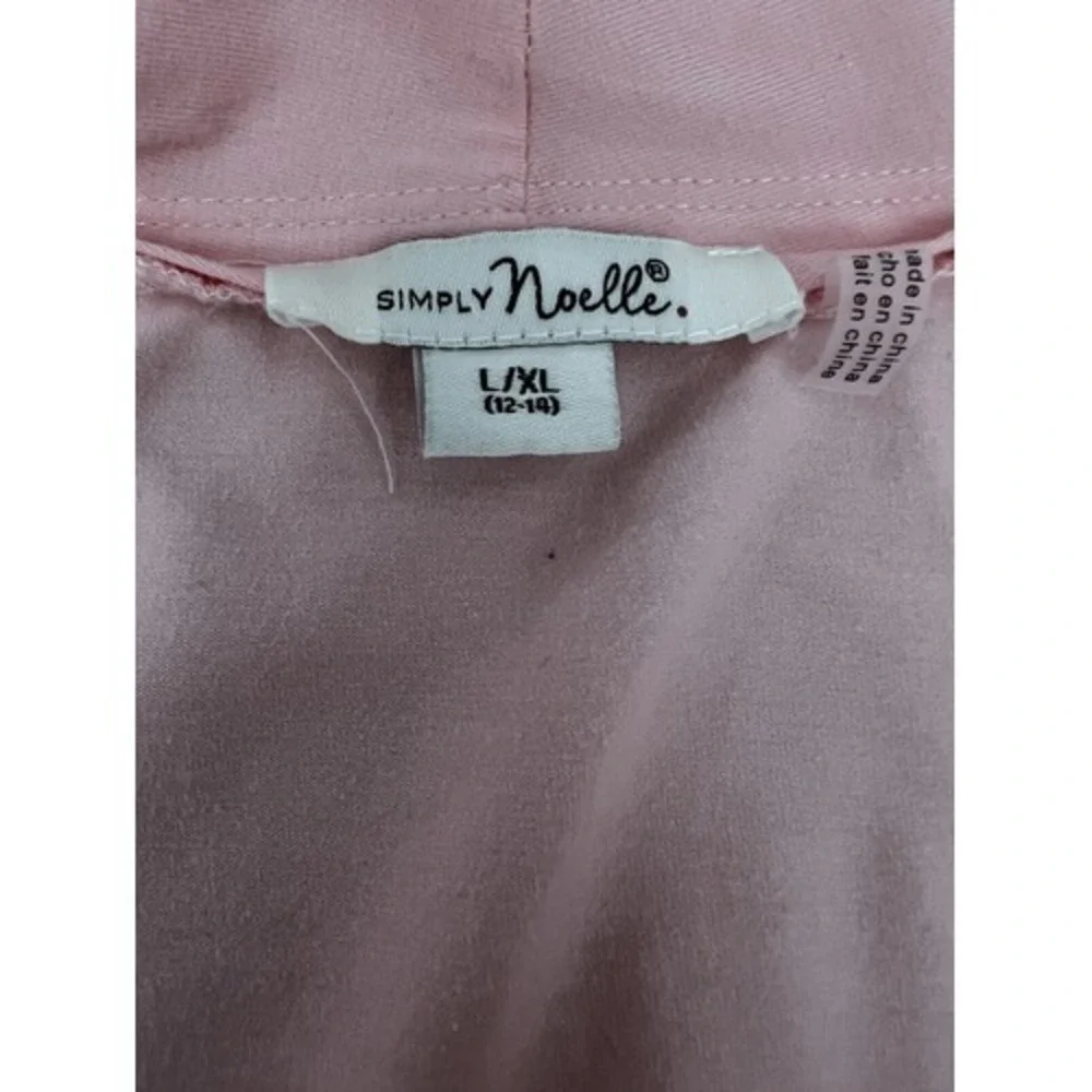 Simply Noelle Open Front Cardigan Womens L XL Peach Lightweight Long Sleeve